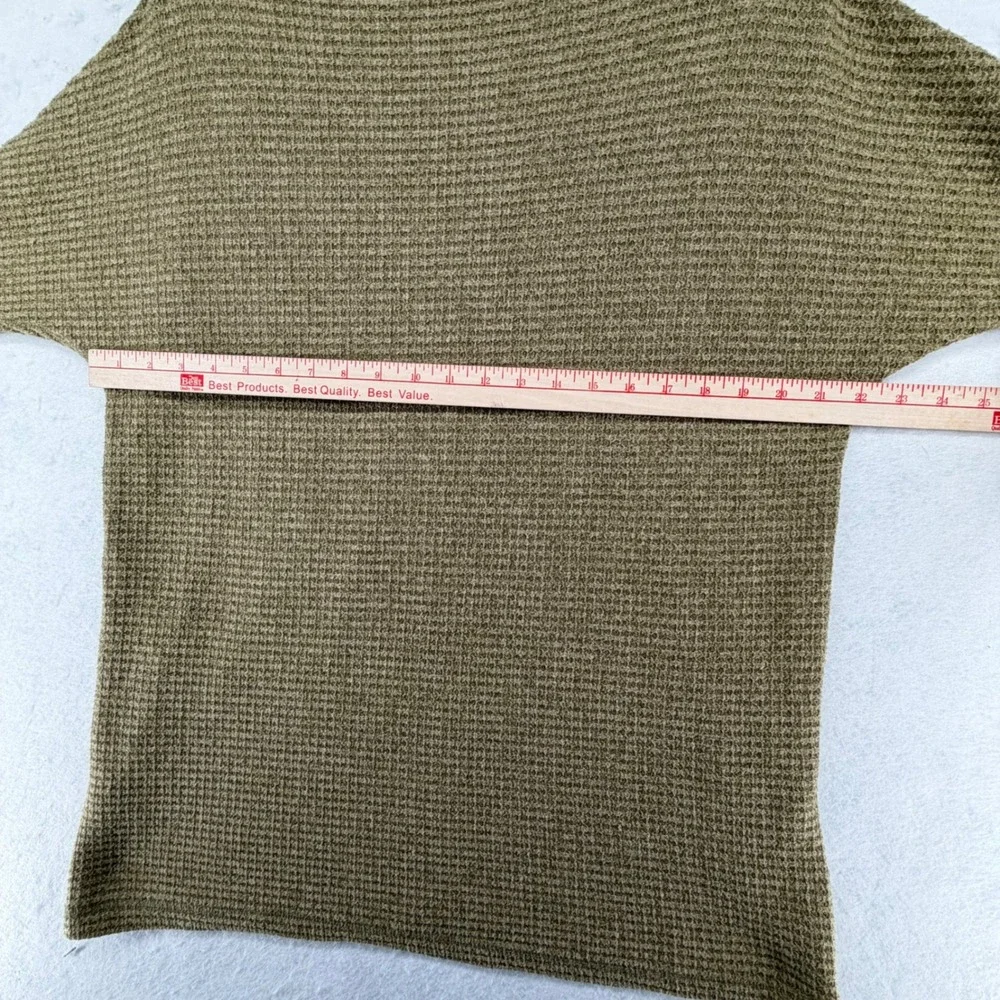 We The Free People Waffle Knit Mock Neck Tunic Sweater Womens XS Olive Taupe
